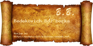 Bedekovich Bíborka névjegykártya